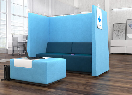 Silent Seat Box | Akoestisch meubilair | Met bank en poef. Narbutas | Bureauustoelen MKB