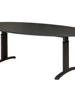 Vergadertafel Work -IT - Ovaal blad 220x110cm zwart blad
