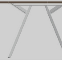 B-Table poot kleuren aluminium, wit en zwart