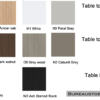 Bladkleuren en poot kleuren Nova Wood Bureaustoelen MKB
