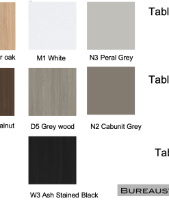 Bladkleuren en poot kleuren Nova Wood Bureaustoelen MKB