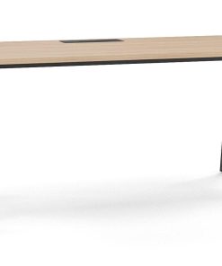 Bureau Nova 74 A-poot met licht eiken blad en zwart onderstel | Narbutas | Bureaustoelen MKB