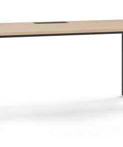 Bureau Nova 74, O-poot met eiken blad en zwart onderstel Narbutas | Bureaustoelen MKB