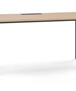 Bureau Nova 74 met zwarte N-poten en Amber blad Narbutas | Bureaustoelen MKB