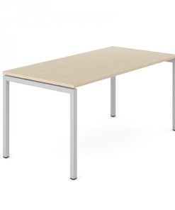 Bureau NOVA 74 N-poot, wit frame en licht eiken blad | Narbutas | Bureaustoelen MKB