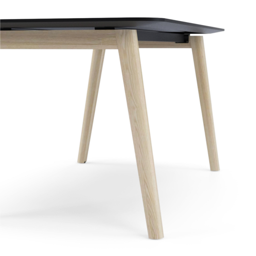 Nova Wood blad zwart poten eiken - Narbutas Bureaustoelen mkb
