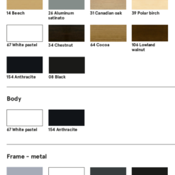 Duo Flow | Kleuren van bladen, body en frame. MDD | Bureaustoelen MKB