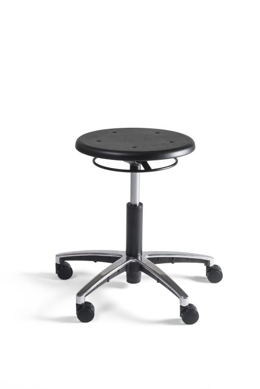 taboeret alu onderstel met PU zitting. Bureaustoelen MKB