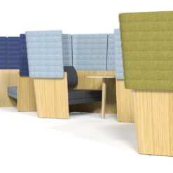 Archipelago Room-in-room opstelling in diverse kleuren. Bureaustoelen MKB