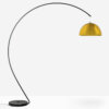 EL002 staande lamp met kunststof kap frame zwart, kap geel transparant | Bureaustoelen MKB