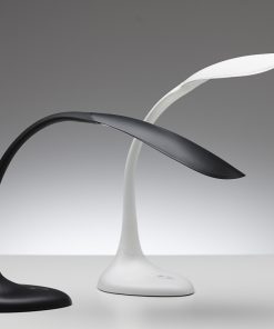 Flexlite Bureaulamp met flexibele hals in zwart en wit. Bureaustoelen MKB