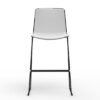 Tweet High, slanke barstoel met sledeframe en tweekleurige zitschaal. Bureaustoelen MKB