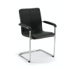 Visit comfort zwart leer met armleggers. Bureaustoelen MKB