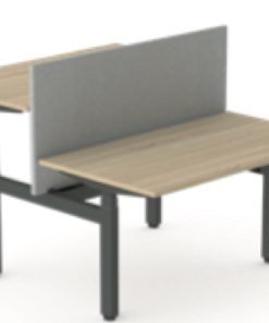 Flex duo zit sta bureau met Flex scherm. Bureaustoelen MKB