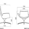 afmetingen Beetle. Bureaustoelen MKB