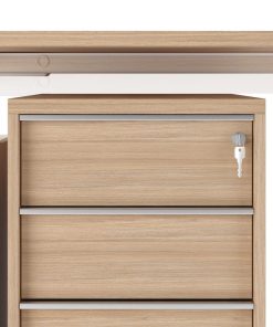 Duo zit sta bureau Motion white oak en 570 scherm