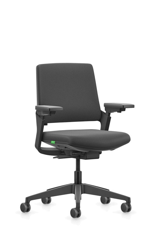 Bureaustoel LX004 - Voorkant -Gestoffeerde rug - BureaustoelenMKB