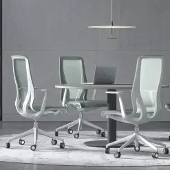 D-Chair Office mesh licht groen met grijs frame