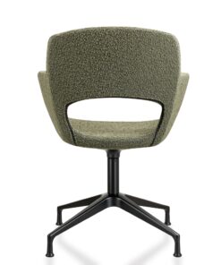 Vergaderstoel Visit 610T boucle groen zijkant 2