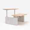 Ogi Drive zit-sta bureau blad Honey Oak - frame grijs 1. Blad hoog